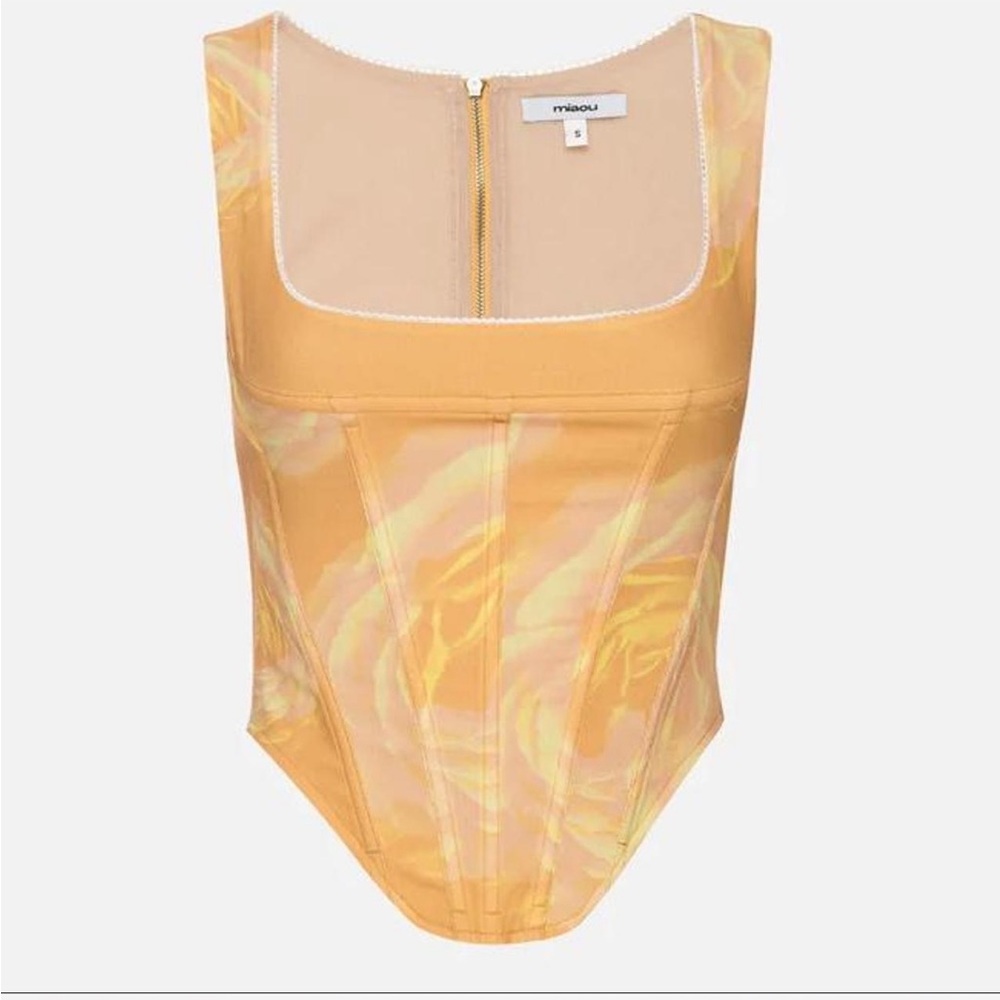 Miaou Campbell Corset in Kensington Orange size S